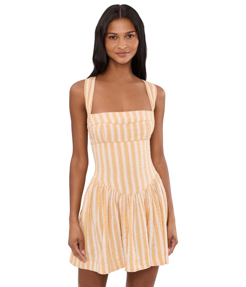 フリーピープル レディース トップス ワンピース ミニ Free People Laurel Plaid Mini Dress Neutral Combo チェック｜ReVida 店