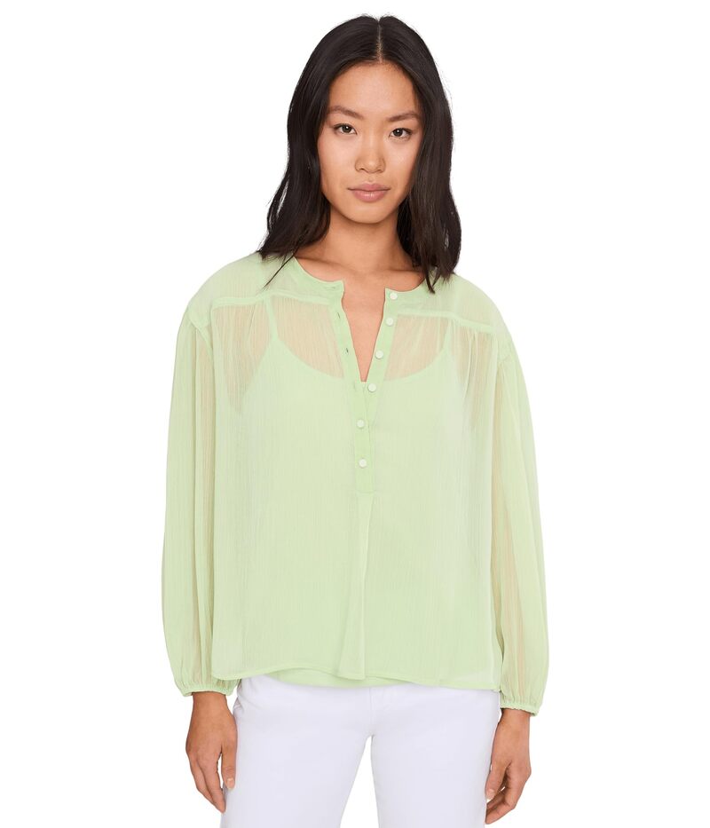 ヴィンスカムート レディース トップス シャツ ブラウス Vince Camuto Half Placket Shir red Yoke Blouse Lily Green グリーン｜ReVida 店 18,186円