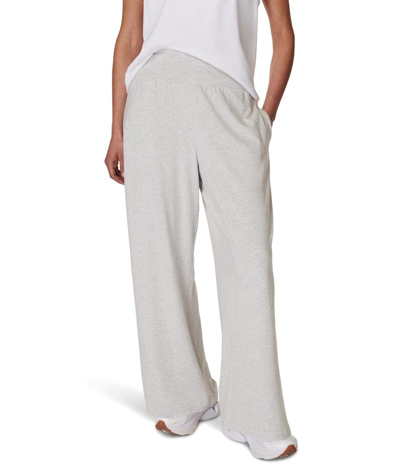 スウェッティベティ レディース ボトムス カジュアルパンツ ワイドレッグ Sweaty Betty Modal Wide Leg Pants Light Grey Marl グレー｜ReVida 店