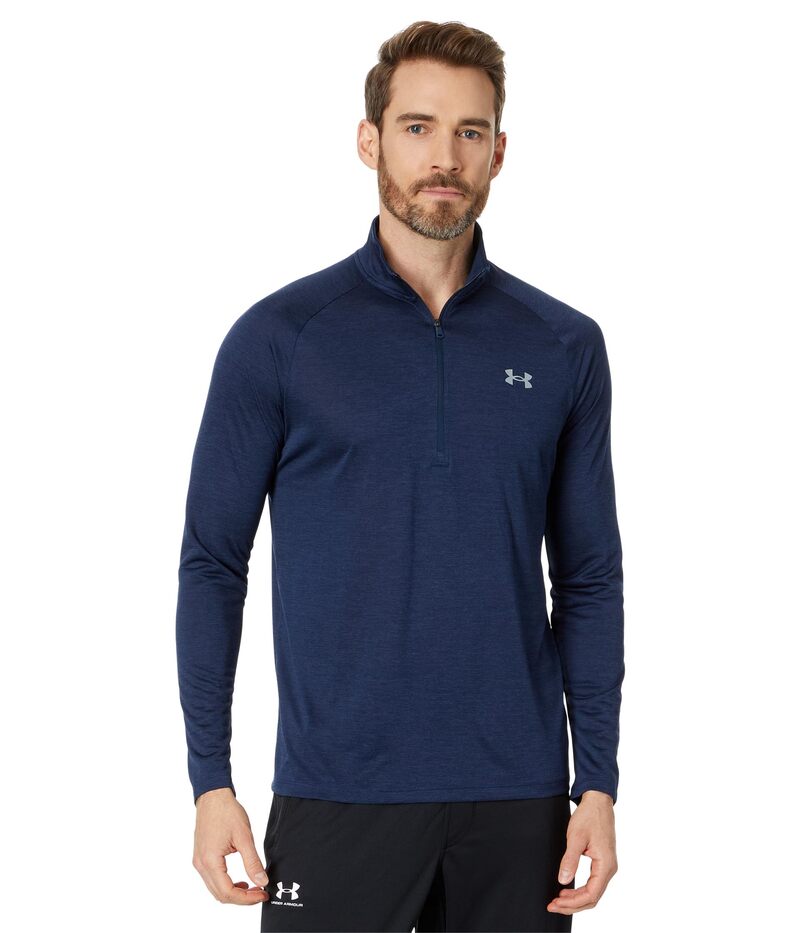 アンダーアーマー メンズ トップス シャツ Under Armour UA Tech 1/2 Zip Academy/Steel 1｜ReVida 店