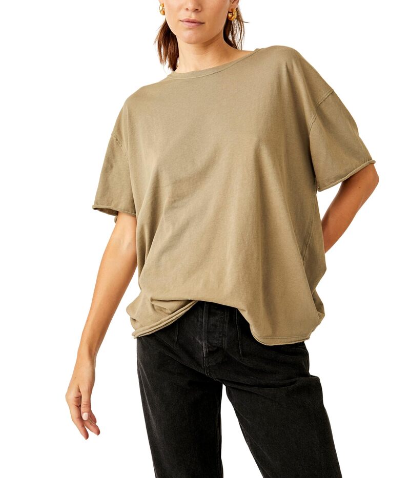 フリーピープル レディース トップス シャツ Free People Nina Tee Olive Stone オリーブ｜ReVida 店