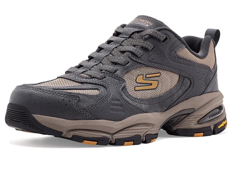 スケッチャーズ メンズ シューズ スニーカー SKECHERS Vigor 3.0 Taestro Charcoal/Gold チャコール｜ReVida 店