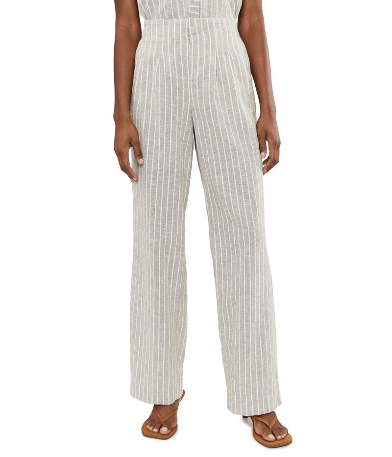ニックプラスゾーイ レディース ボトムス カジュアルパンツ ワイドレッグ リネン NIC+ZOE Lenox Wide Leg Striped Linen Pants Neutral Multi マルチカラー|ReVida 店