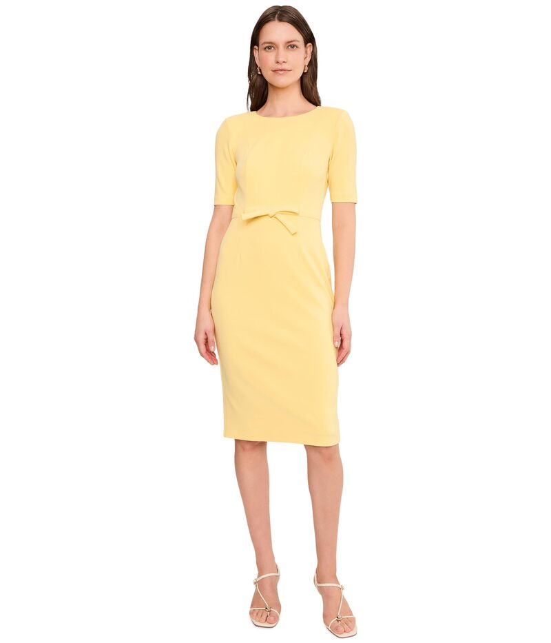 アドリアナ パペル レディース トップス ワンピース ミニ Adrianna Papell Mini Bow Front Sheath Dress Warm Sun｜ReVida 店 29,980円