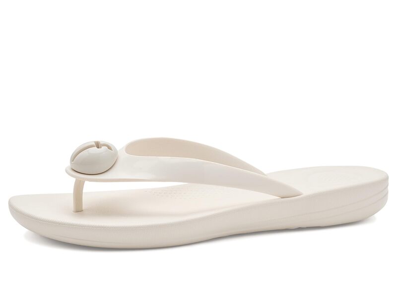 フィットフロップ レディース シューズ サンダル FitFlop Iqushion Glossy-Button Flip-Flops Cream クリーム｜ReVida 店 9,840円