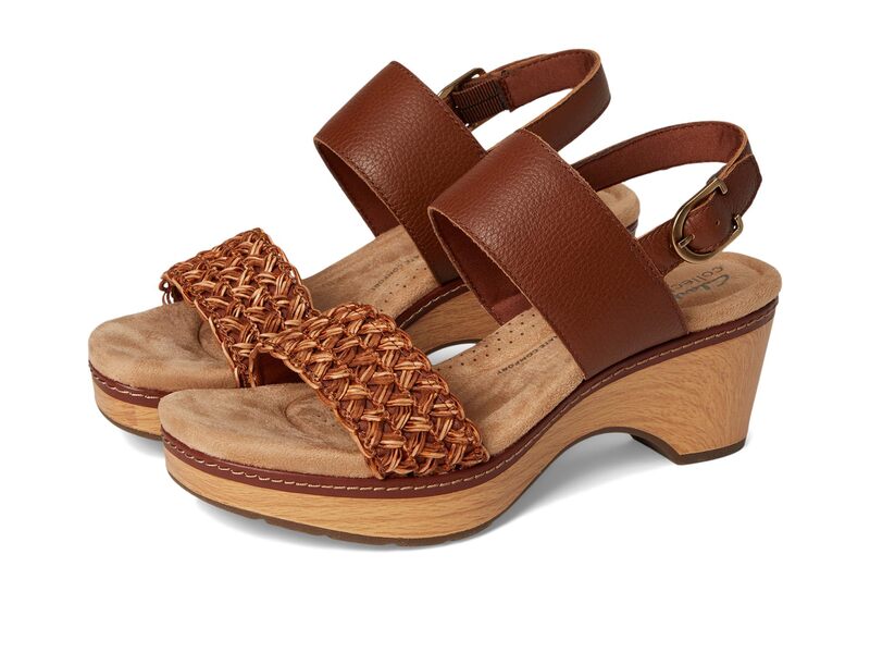 クラークス レディース シューズ ヒール Clarkseannah Step Tan Leather タン|ReVida 店