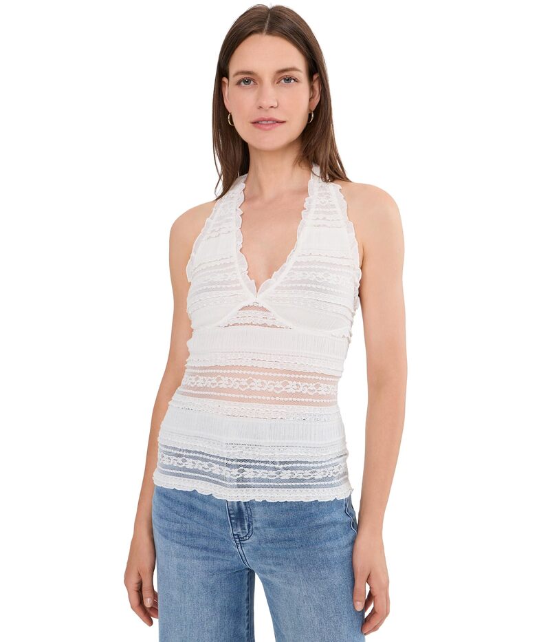 フリーピープル レディース トップス シャツ ホルター Free People Flirty Frills Halter Clean Ivory アイボリー|ReVida 店