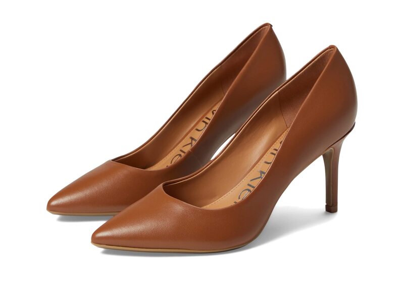 カルバンクライン レディース シューズ ヒール Calvin Klein Gayle Pump Cognac Leather|ReVida 店