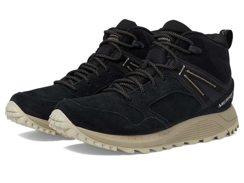 メレル メンズ シューズ ブーツ・レインブーツ Merrell Wildwood Mid LTR Waterproof Black 1 ブラック｜ReVida 店