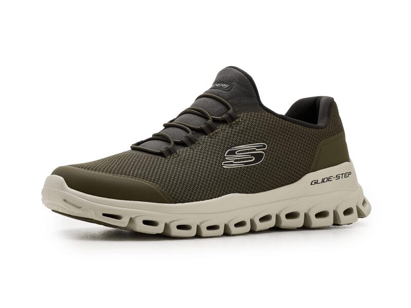 スケッチャーズ メンズ シューズ スニーカー SKECHERS Glide-Step Noltek Olive オリーブ｜ReVida 店