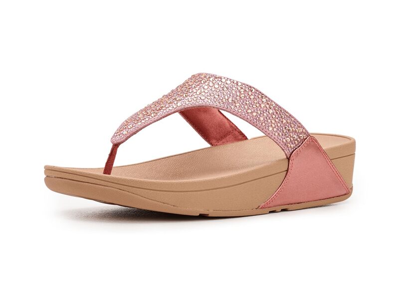 フィットフロップ レディース シューズ ヒール サンダル トール FitFlop Lulu Crystal-mix Metallic Toe-post Sandals Metallic Rust Rose ラスト|ReVida 店