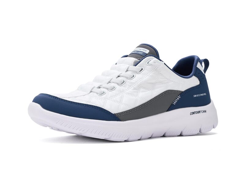 スケッチャーズ レディース シューズ スニーカー SKECHERSummits Contour Foam - Cozy Fit White Navy ホワイト｜ReVida 店