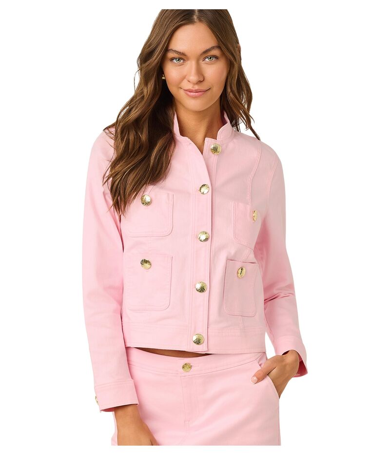 リリーピュリッツァー レディース アウター コート デニム ジャケット Lilly Pulitzer Sherpa Denim Jacket Pink Muse ピンク｜ReVida 店