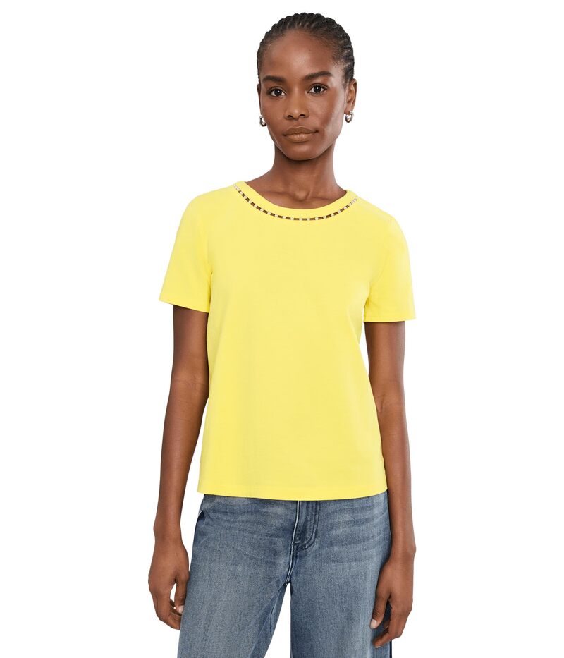リリーピュリッツァー レディース トップス シャツ ニット Lilly Pulitzer Clairmont Pearl Knitop Estelle Yellow イエロー｜ReVida 店