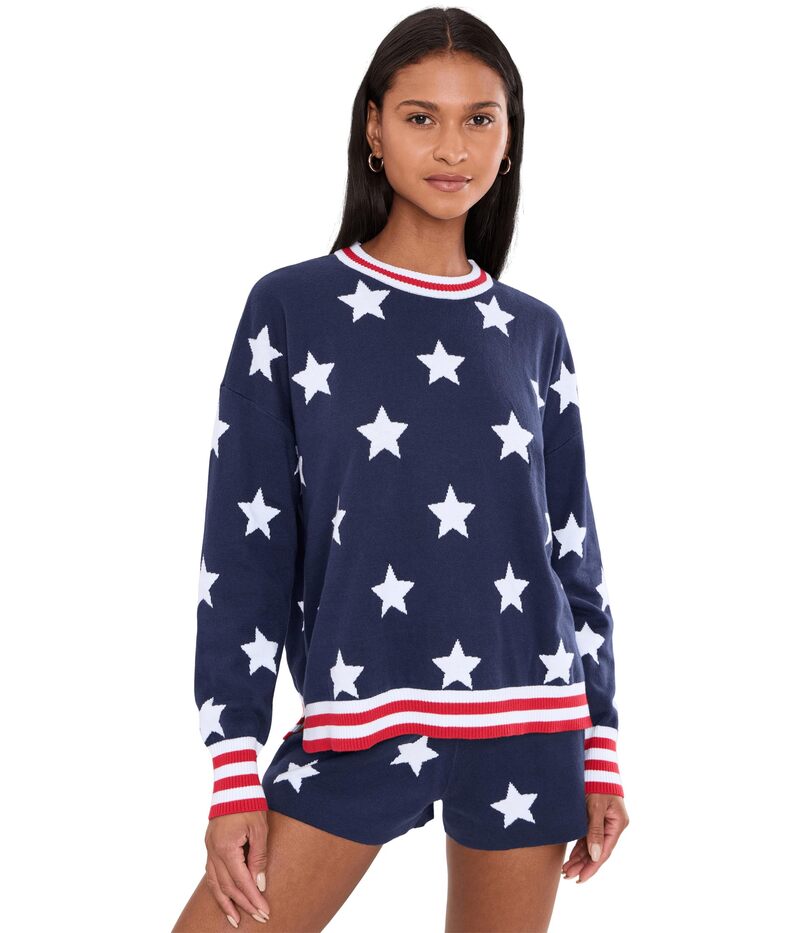 ビーチライオット レディース アウター ニット・セーター Beach Riot Cal Sweater Twilight Stars|ReVida 店