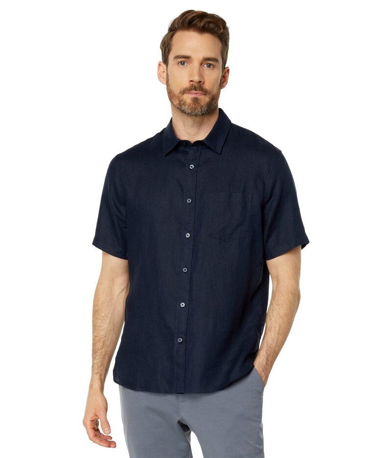 ヴィンス メンズ トップス シャツ リネン Vince Linen Short Sleeve Coastal|ReVida 店