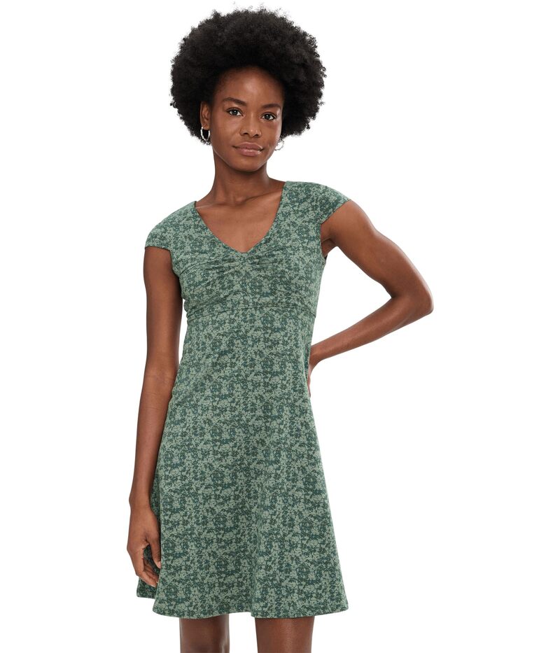 ドード アンドコー レディース トップス ワンピース Toad&Co Rosemarie Dress Cilantro Print|ReVida 店