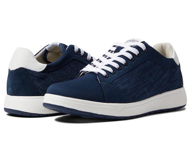フローシャイム メンズ シューズ スニーカー レース ニット Florsheim Heist Knit Lace Toe Sneaker Navy Knit/Navy Suede/White Smooth ホワイト|ReVida 店
