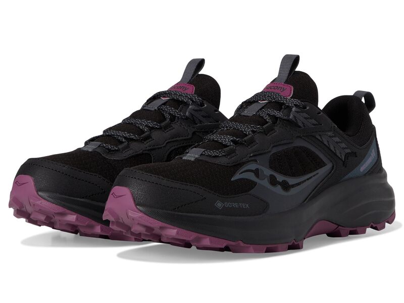 サッカニー レディース シューズ スニーカー Saucony Excursion TR17 GTXR Black/Plum ブラック｜ReVida 店