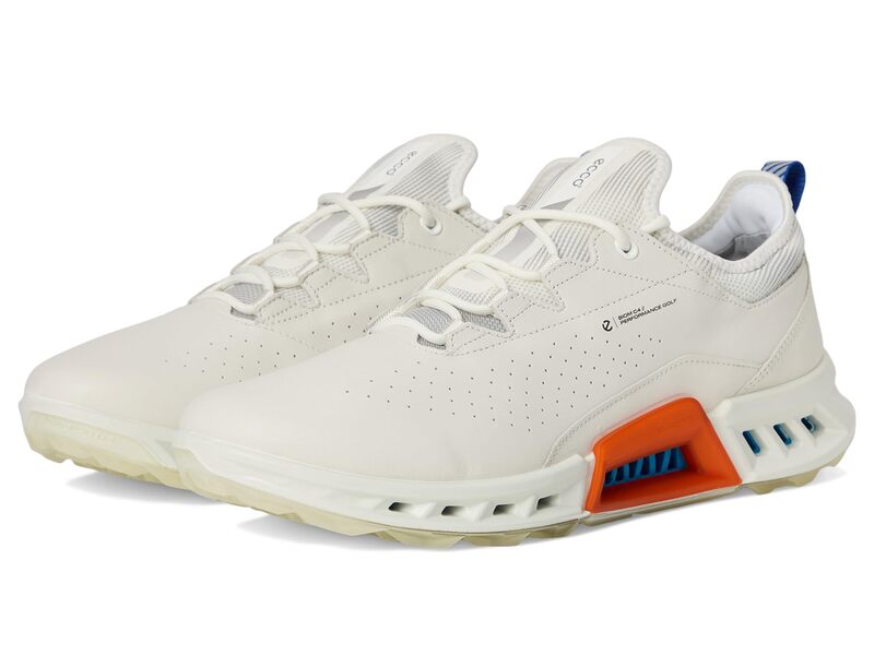 エコー メンズ シューズ スニーカー ECCO Golf Biom C4 Vented GORE-TEXR Waterproof Golf Shoe White/Mazarine Blue ホワイト｜ReVida 店