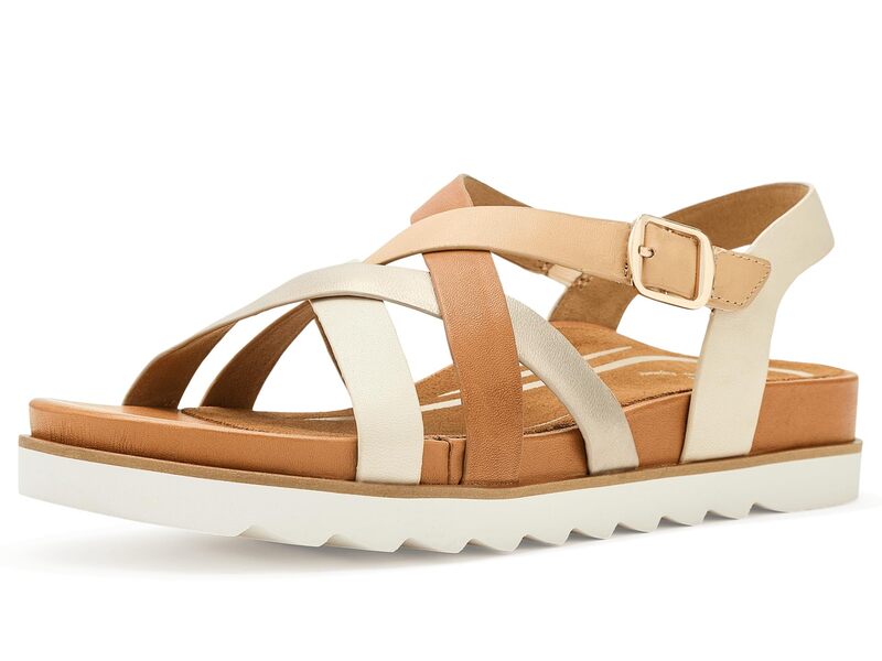 エイトレックス レディース シューズ サンダル プラットフォーム Aetrex Carmen Platform Sandals Champagne Multi シャンパン｜ReVida 店