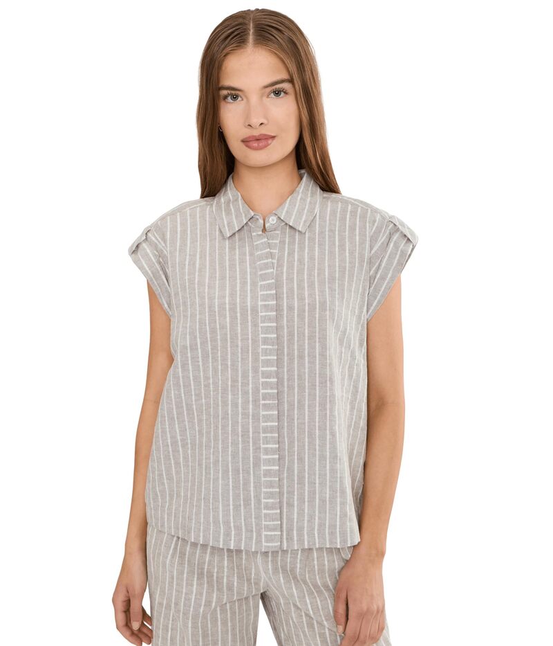ニックプラスゾーイ レディース トップス シャツ プチ リネン NIC+ZOE Petite Lurex Linen Resort Shirt Neutral Multi マルチカラー｜ReVida 店 27,170円