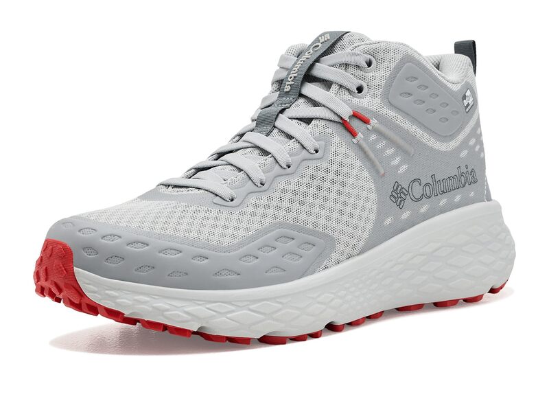 コロンビア レディース シューズ スニーカー Columbia Konos TRS Outdry Mid Grey Ice/Poppy Red グレー|ReVida 店