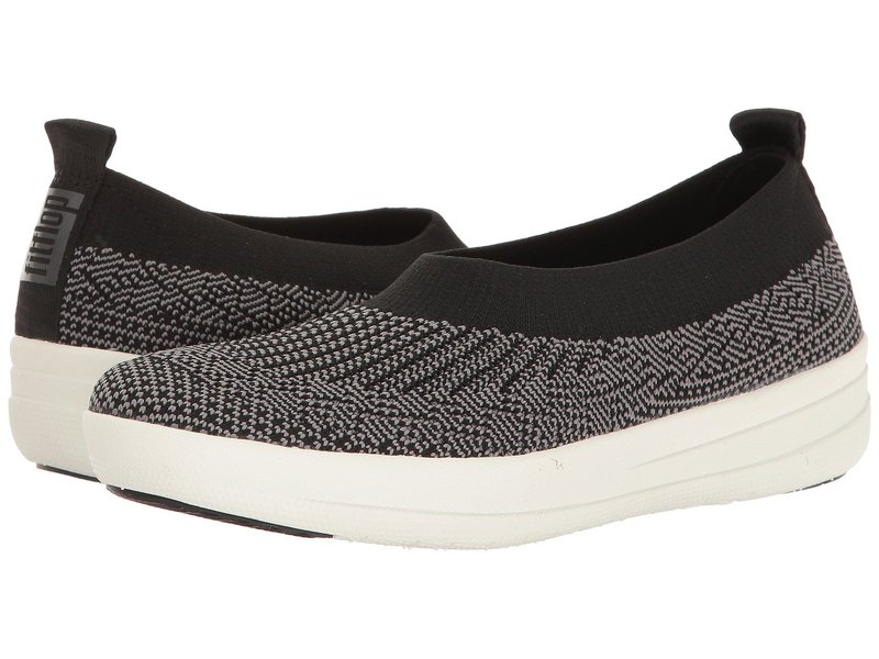公式店舗 楽天市場 フィットフロップ レディース スニーカー シューズ Uberknit Slip On Ballerina Black Charcoal Revida 楽天市場店 豪華 Gsp Sib Ru
