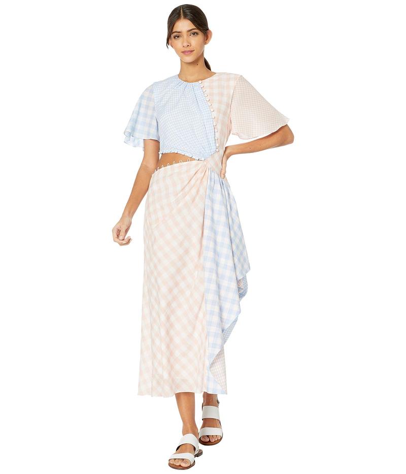 大注目 Gingham トップス ワンピース レディース プラバルグラング Flutter Blush Sky Multi Dress Sleeve 09 Blushs Bhavaspa Com