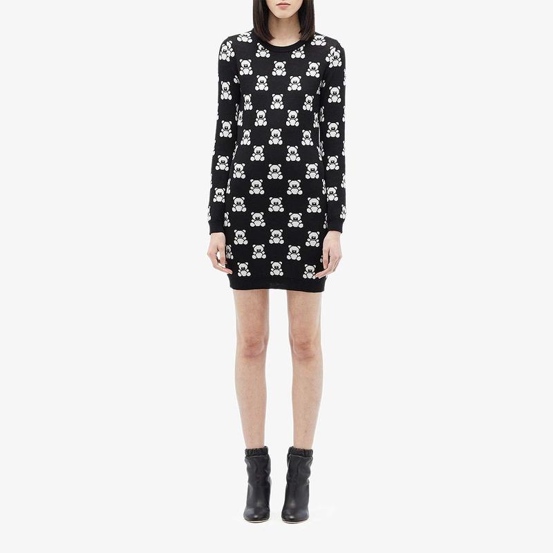 ワンピース 最終値下げ レディース モスキーノ ワンピース Black Dress Sweater Bear Teddy Over All トップス Kwakuku Com