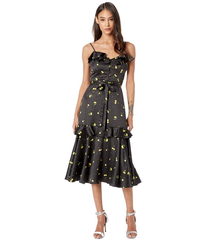 同梱不可 ワンピース On Print Cherry トップス ワンピース レディース ミリー Stretch Multi Black Dress Petal Satin Www Ernestokruger Com