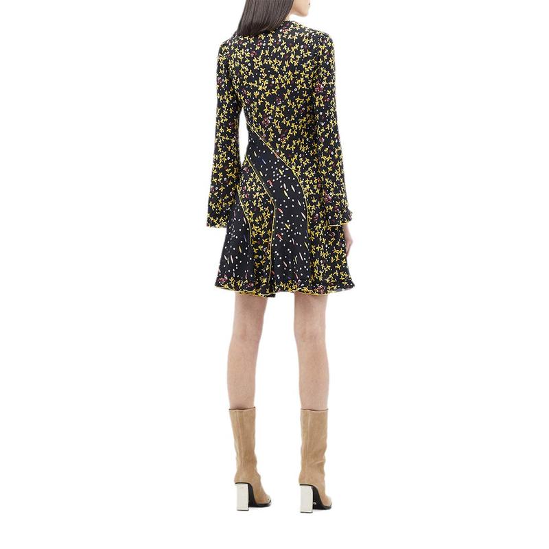 デレクラムテンクロスバイ レディース ワンピース トップス Catia Mixed Print Dress Black Multi Painfreepainrelief Com