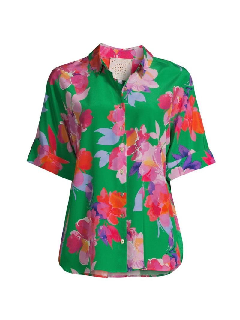 【楽天市場】【送料無料】 ジョニーワズ レディース シャツ トップス Nadine Floral Silk Shirt multi