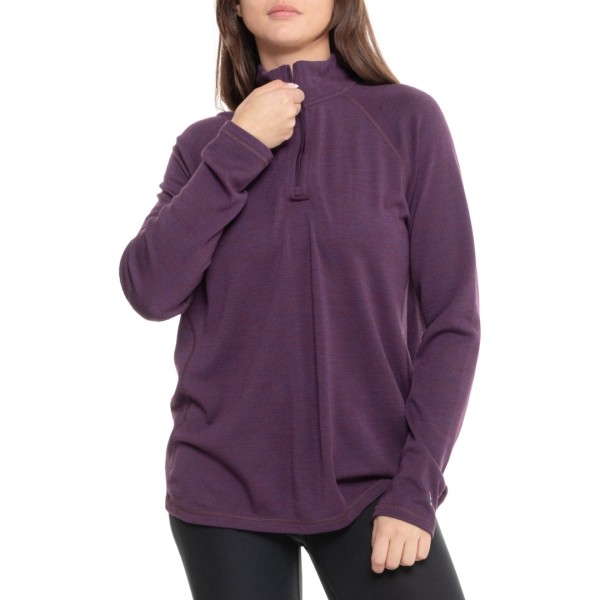 スマートウール レディース トップス シャツ SmartWool Classic Thermal Base Layer Top - Merino Wool Zip Neck Long Sleeve Classic Thermal Bl Purple Iris H パープル 12,565円