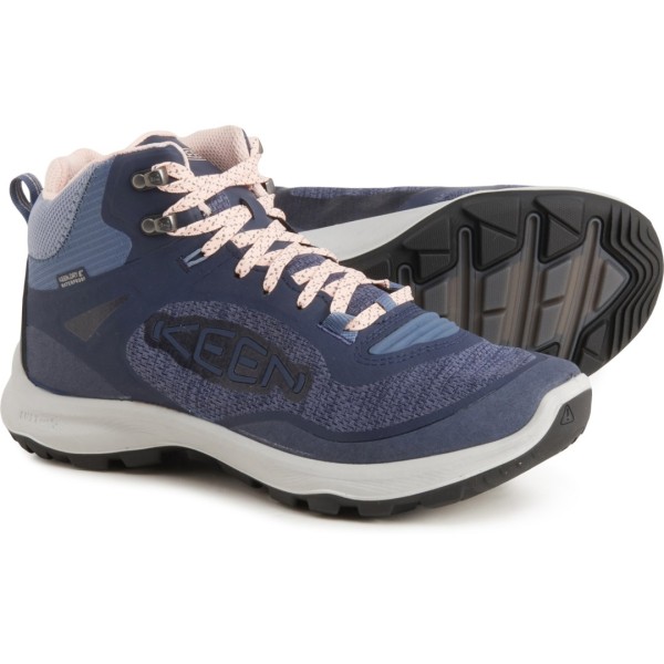 キーン レディース シューズ ブーツ・レインブーツ Keen Terradora Flex Mid Hiking Boots - Waterproof (For Women) Vintage Indigo/Peachy Keen インディゴ｜ReVida 店