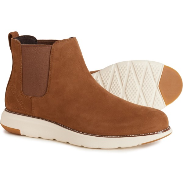 コールハーン メンズ シューズ ブーツ・レインブーツ チェルシーブーツ チェルシー Cole Haan Grand Atlantic Chelsea Boots - Nubuck (For Men) Earthen Nubuck/Ivory Wr アイボリー