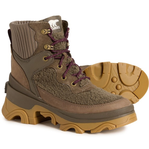 ソレル レディース シューズ ブーツ・レインブーツ レザー Sorel Brex Cozy Boots - Waterproof Leather (For Women) Major/Omega Taupe トープ