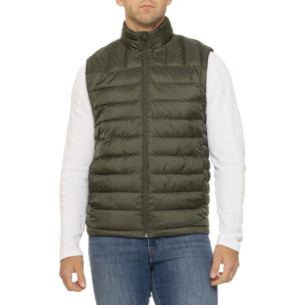 ランズエンド メンズ アウター ジャケット・ブルゾン ベスト Lands' End Packable Puffer Vest - Insulated Olive オリーブ