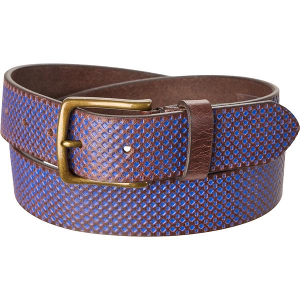 ウィルレザーグッズ メンズ アクセサリー ベルト Willeather Goods Embossed Golf Belt - Leather Brown ブラウン|ReVida 店