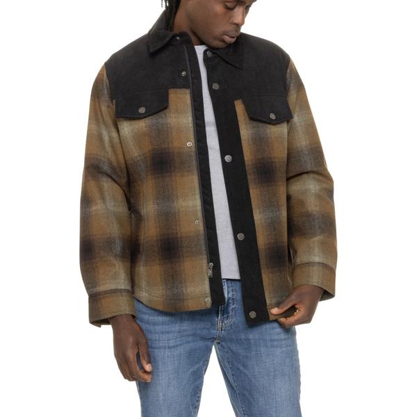 ペンドルトン メンズ アウター ジャケット・ブルゾン シャツ Pendleton Timberline Shirt Jacket - Insulated Olive/Brown Ombre オリーブ