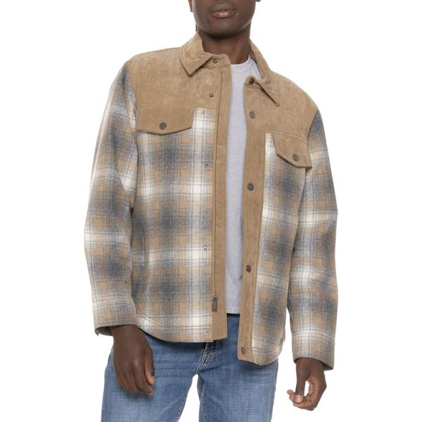 ペンドルトン メンズ アウター ジャケット・ブルゾン シャツ Pendleton Timberline Shirt Jacket - Insulated Grey/Camel Plaid グレー