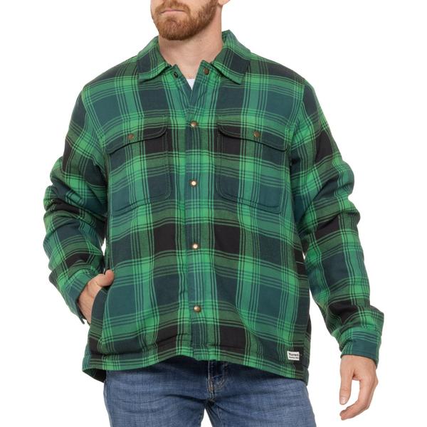 マーモット メンズ アウター ジャケット・ブルゾン シャツ Marmot Ridgefield Sherpa-Lined Flannel Shirt Jacket - Snap Front Clover 10,786円