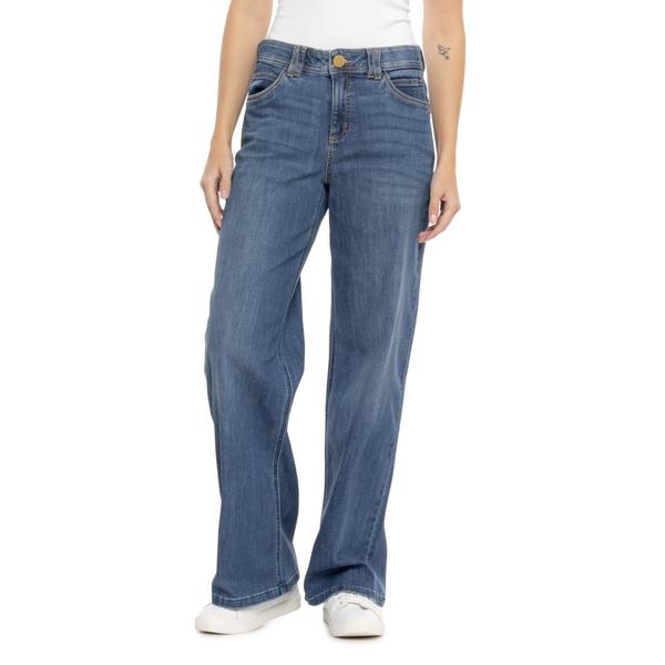 デモクラシー レディース ボトムス デニムパンツ ワイドレッグ ジーンズ Democracy AbTechnology Wide Legrind Hem Jeans - High Rise Blue Artisanal ブルー