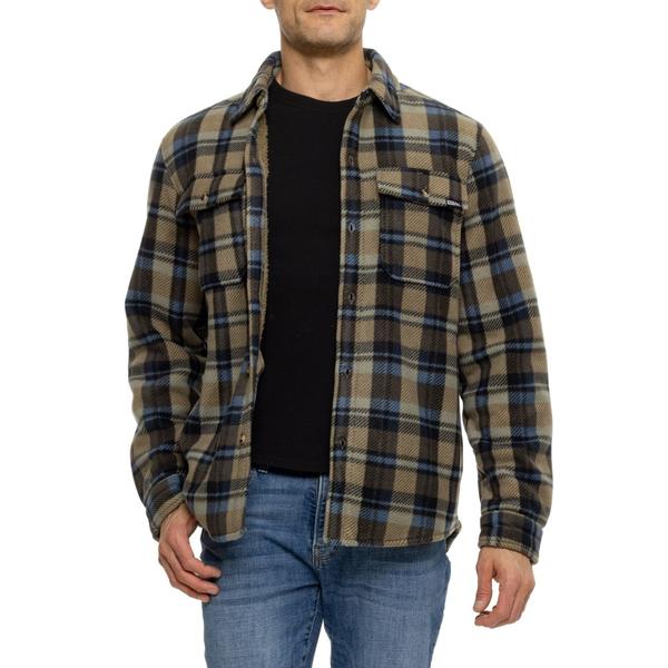 エディー バウアー メンズ アウター ジャケット・ブルゾン シャツ Eddie Bauer Sparrow Shirt Jacket Merry Plaid Covert Green グリーン