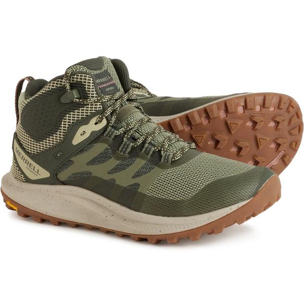 メレル レディース シューズ ブーツ・レインブーツ Merrell Antora 3 Mid Hiking Boots - Waterproof (For Women) Lichen