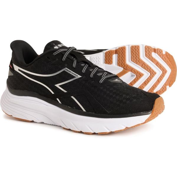 ディアドラ メンズ シューズ スニーカー Diadora Equipe Nucleo Running Shoes (For Men) Black/Silver/White ホワイト
