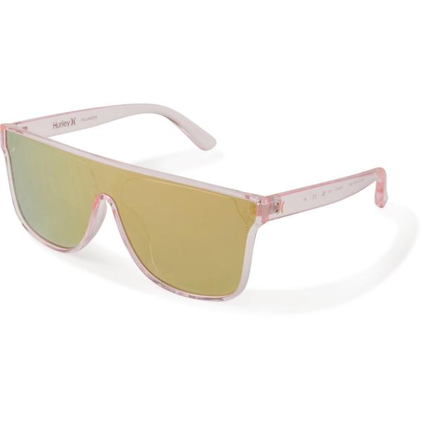 ハーレー レディース アクセサリー サングラス・アイウェア Hurley Oversized Flat-Top Shield Sunglasses - Polarized Mirror Lenses Pink ピンク