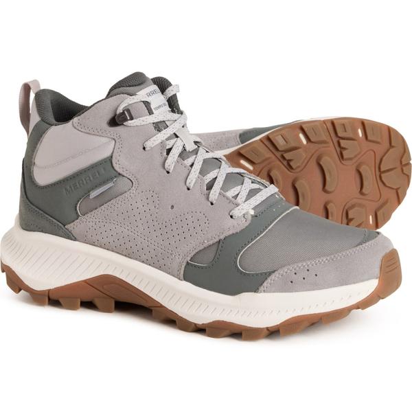 メレル メンズ シューズ ブーツ・レインブーツ スエード Merrell Tempo Sol Mid Hiking Boots - Waterproof Suede (For Men) Alloy