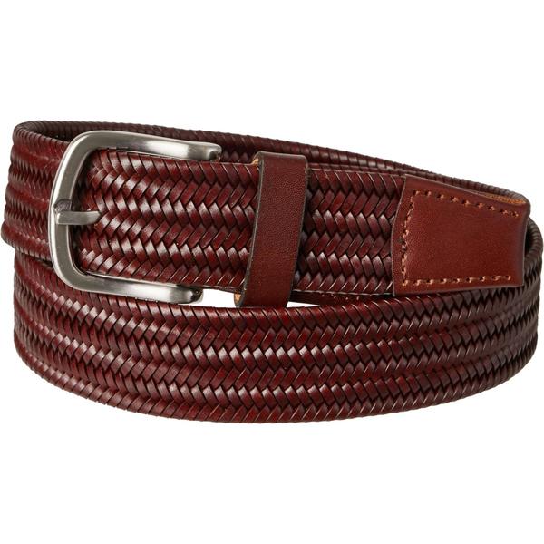 ウィルレザーグッズ メンズ アクセサリー ベルト Willeather Goodstretch-Woven Belt - 34 mm Brown ブラウン|ReVida 店