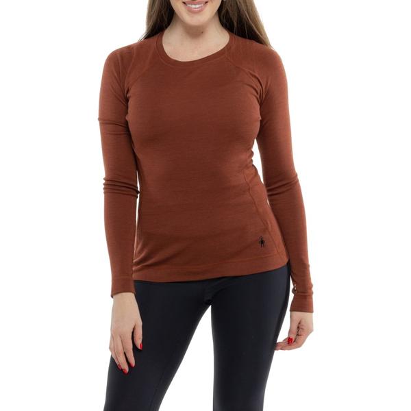 スマートウール レディース トップス シャツ SmartWool Classic Thermal Base Layer Top - Merino Woolong Sleeve Bl Pecan Brown H ブラウン｜ReVida 店